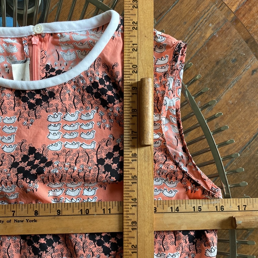 Marni sleeveless bird print cotton top with curved hem size 38 XS - Picture 10 of 11